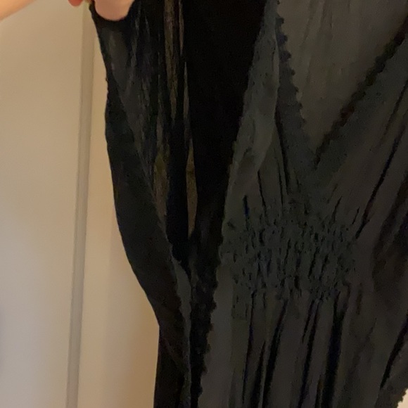 Gorgeous Short Caftan Swim Cover - Black, Handcrafted in Mexico NWOT - Picture 13 of 17